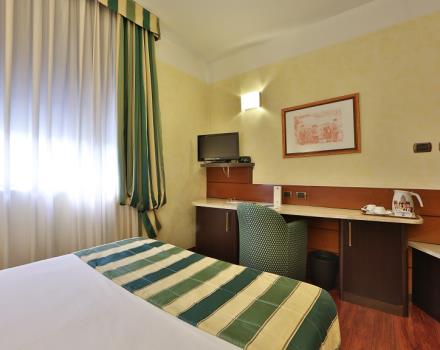 The bright rooms at the BW Hotel Mirage Milan are fitted with every comfort