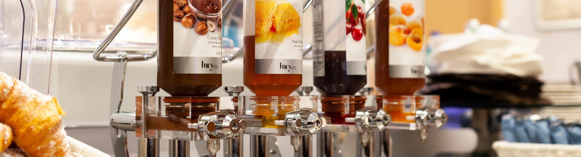 A wide selection of jams.